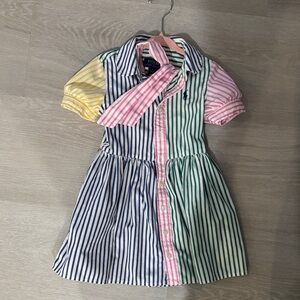 Polo by Ralph Lauren Multicolor Striped Kids Dress